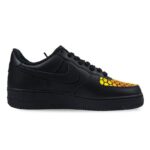 [Custom AF1 cellular]  Air Force 1 Skateboarding Shoes Men Low-top Black/yellow - Image 2