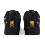 [Custom AF1 cellular]  Air Force 1 Skateboarding Shoes Men Low-top Black/yellow - Image 4
