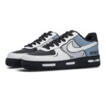 [Custom Oxford 2D]  Air Force 1 Skateboard Shoes Unisex Low-Top Black White Blue - Image 3