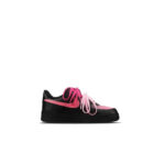 [Custom Men's and women's blackberry MUSES]  Air Force 1 Skateboard Shoes Unisex Low-Top Black, Pink - Image 2