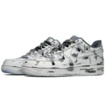 [Custom Broken snow realm]  Air Force 1 Skateboarding Shoes Men Low-top White/black - Image 3