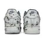 [Custom Broken snow realm]  Air Force 1 Skateboarding Shoes Men Low-top White/black - Image 4