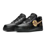 [Custom Christmas Eve]  Air Force 1 Skateboard Shoes Unisex Low-Top Black - Image 3