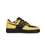 [Custom Absurd copy for both men and women]  Air Force 1 Skateboard Shoes Unisex Low-Top Black/Yellow - Image 2