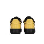 [Custom Absurd copy for both men and women]  Air Force 1 Skateboard Shoes Unisex Low-Top Black/Yellow - Image 4
