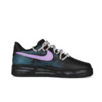 [Custom Men's and Women's Street Graffiti 2.0]  Air Force 1 Skateboard Shoes Unisex Low-Top Black/Purple - Image 2