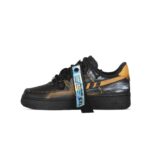 [Custom Men's and women's Alert 2.0]  Air Force 1 Skateboard Shoes Unisex Low-Top Black/Yellow