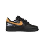 [Custom Men's and women's Alert 2.0]  Air Force 1 Skateboard Shoes Unisex Low-Top Black/Yellow - Image 2