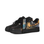 [Custom Men's and women's Alert 2.0]  Air Force 1 Skateboard Shoes Unisex Low-Top Black/Yellow - Image 3