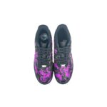 [Custom Pearl purple flower]  Air Force 1 Skateboard Shoes Unisex Low-Top Black/Purple - Image 4