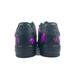 [Custom Pearl purple flower]  Air Force 1 Skateboard Shoes Unisex Low-Top Black/Purple - Image 5