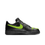 [Custom Night fireflies]  Air Force 1 Skateboarding Shoes Unisex Low-top Black/Green - Image 2