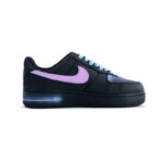 [Custom Dawn]  Air Force 1 Skateboarding Shoes Unisex Low-top Black/pink/blue - Image 2