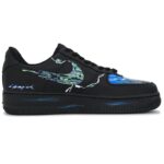 [Custom Men's and women's Thunderbolt dimensions]  Air Force 1 Skateboard Shoes Unisex Low-Top Green Purple Blue White - Image 2