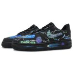 [Custom Men's and women's Thunderbolt dimensions]  Air Force 1 Skateboard Shoes Unisex Low-Top Green Purple Blue White - Image 3