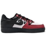 [Custom Helios, the male version of the Sun God]  Air Force 1 Skateboarding Shoes Men Low-top Red/Black/Gold - Image 2