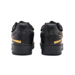 [Custom Helios, the male version of the Sun God]  Air Force 1 Skateboarding Shoes Men Low-top Red/Black/Gold - Image 4