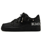 [Custom 3D Black and silver]  Air Force 1 Skateboarding Shoes Unisex - Image 2