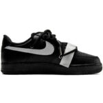 [Custom Functional pirate silver]  Air Force 1 Skateboarding Shoes Unisex Low-top Black - Image 4