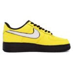 [Custom Mustard yellow for men and women]  Air Force 1 Skateboard Shoes Unisex Low-Top Yellow/Black - Image 2