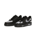 [Custom Camouflage grey]  Air Force 1 Skateboard Shoes Unisex Low-Top Black/White - Image 3