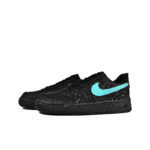 [Custom Tiffany's Starry sky]  Air Force 1 Skateboard Shoes Unisex Low-Top Black/Green/Blue/White - Image 3
