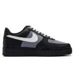 [Custom Black Silver Goth]  Air Force 1 Skateboard Shoes Unisex Low-Top Silver - Image 2