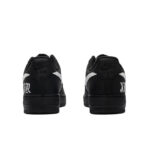 [Custom Black Silver Goth]  Air Force 1 Skateboard Shoes Unisex Low-Top Silver - Image 4