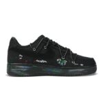 [Custom Men's low-top mischievous bear sneakers]  Air Force 1 Skateboard Shoes Unisex Low-Top White - Image 2