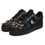 [Custom Wild charm and secluded traces]  Air Force 1 Skateboarding Shoes Men Low-top Black - Image 3