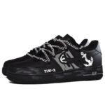 [Custom Kid the Thief]  Air Force 1 Skateboard Shoes Unisex Low-Top Black/White - Image 3