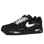 [Custom Silver moonlight]  Air Force 1 Skateboard Shoes Unisex Low-Top Black/White - Image 3