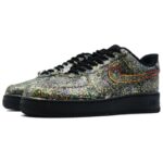 [Custom Male and female starry sky stars]  Air Force 1 Skateboard Shoes Unisex Low-Top Black - Image 2