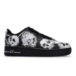 [Custom Men's Dark Ghost]  Air Force 1 Skateboard Shoes Unisex Low-Top White - Image 4