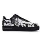 [Custom Men's Dark Ghost]  Air Force 1 Skateboard Shoes Unisex Low-Top White - Image 5