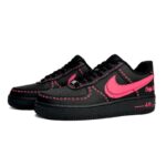 [Custom Men's black pink with rose red stitching]  Air Force 1 Skateboarding Shoes Men - Image 3