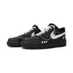 [Custom The male version of "Legend of the Night" is in black and white]  Air Force 1 Skateboard Shoes Unisex Low-Top White - Image 3