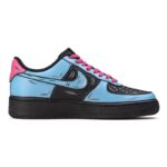 [Custom AF1 South Coast 2D Blue Pink]  Air Force 1 Skateboarding Shoes Men - Image 2