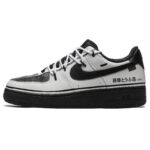 [Custom Late at night on the Grey Ridge]  Air Force 1 Skateboarding Shoes Unisex Low-top Black/white