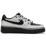 [Custom Late at night on the Grey Ridge]  Air Force 1 Skateboarding Shoes Unisex Low-top Black/white - Image 2