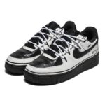 [Custom Late at night on the Grey Ridge]  Air Force 1 Skateboarding Shoes Unisex Low-top Black/white - Image 3