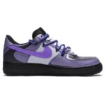 [Custom Purple Obsidian Xing]  Air Force 1 Skateboarding Shoes Unisex Low-top Purple/Black/White - Image 2