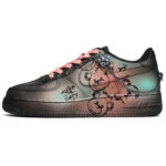 [Custom Male summer party black fan]  Air Force 1 Skateboarding Shoes Men Low-top Black/Pink - Image 2