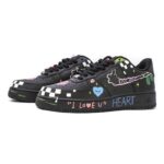 [Custom Men's graffiti Abi color black]  Air Force 1 Skateboarding Shoes Men - Image 3