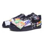 [Custom Men's graffiti art]  Air Force 1 Skateboarding Shoes Men Low-top Multicolor - Image 3
