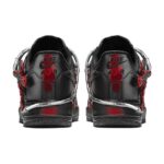 [Custom Men's dark Medusa cross in black and red]  Air Force 1 Skateboarding Shoes Men Low-top Black/Red - Image 4