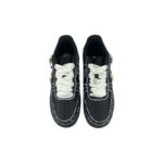 [Custom Men's three-dimensional flowers]  Air Force 1 Skateboarding Shoes Men Low-top Black/white - Image 4