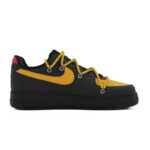 [Custom The AF claw marks are black and yellow]  Air Force 1 Skateboarding Shoes Unisex Low-top Black/Yellow/Red - Image 2