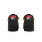 [Custom The AF claw marks are black and yellow]  Air Force 1 Skateboarding Shoes Unisex Low-top Black/Yellow/Red - Image 4