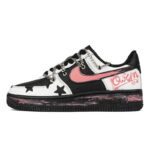 [Custom Men's low-top Y2K sneakers in black pink]  Air Force 1 Skateboarding Shoes Men